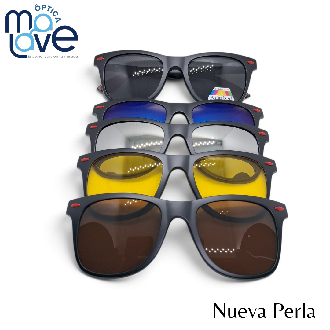 Nueva Perla Wayfarer Red Detail