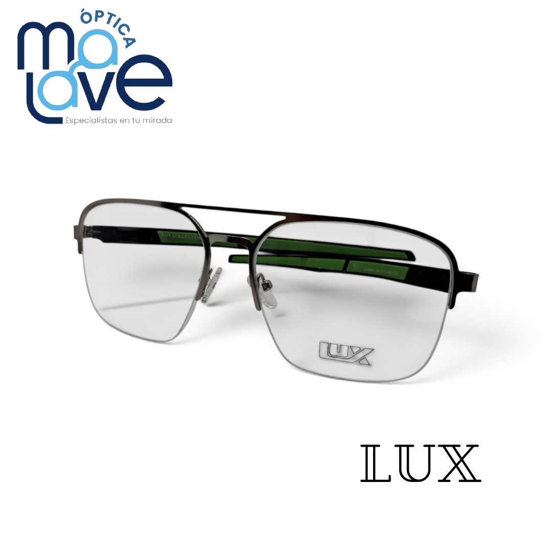 LUX Aviator Semi-Rimless Olive